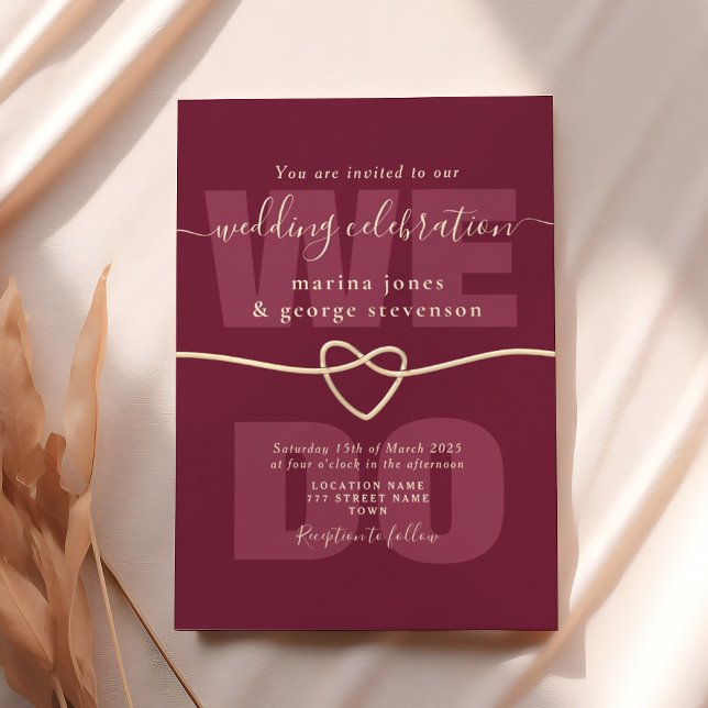Faire-part de réception de mariage en écriture Bou (Créateur téléchargé)