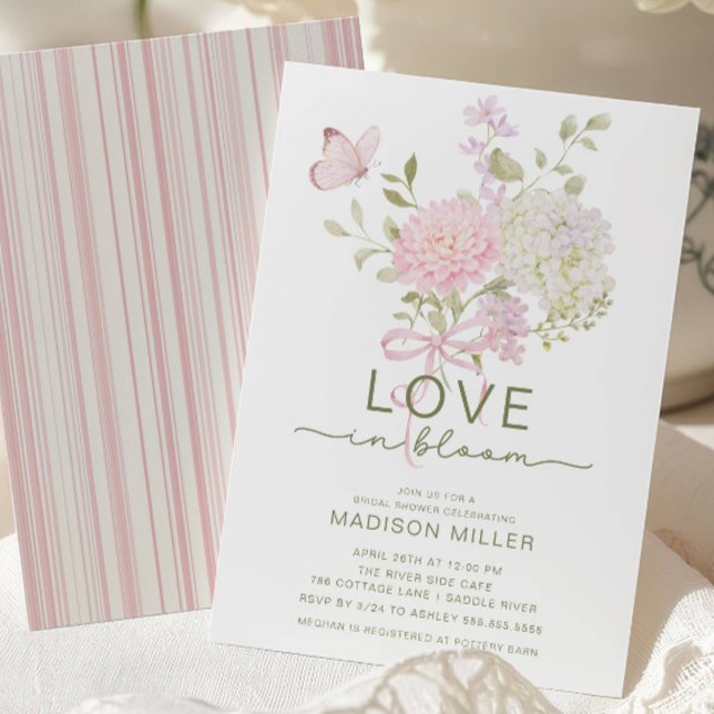 Faire-Part de Réception de Mariage Floral "L'Amour (Créateur téléchargé)