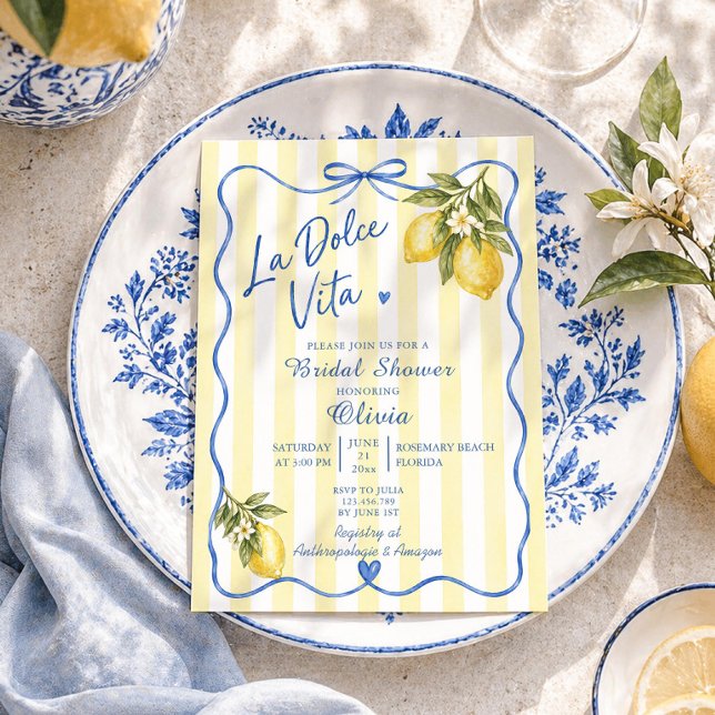 Faire-Part de Réception de Mariage Italien La Dolc (Créateur téléchargé)