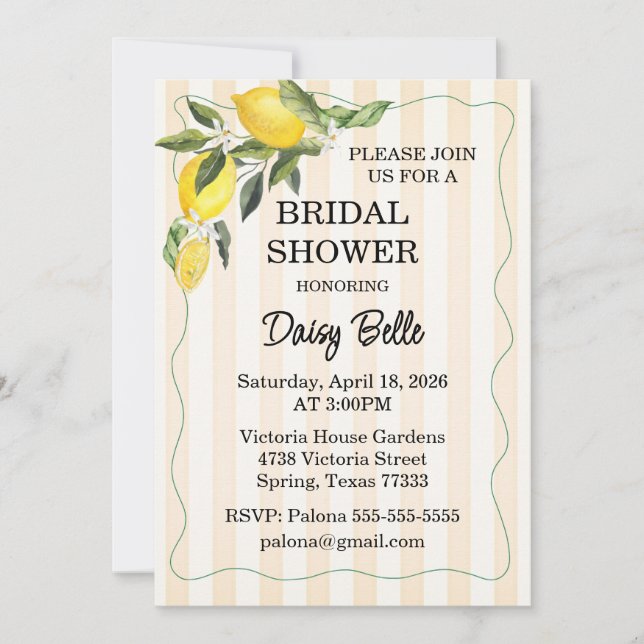 Faire-Part de Réception de Mariage La Dolce Vita (Devant)