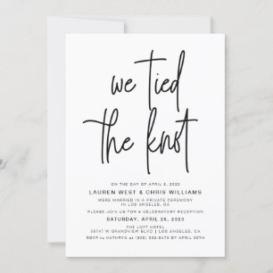 Faire-Part de Réception de Mariage Nous avons Noué