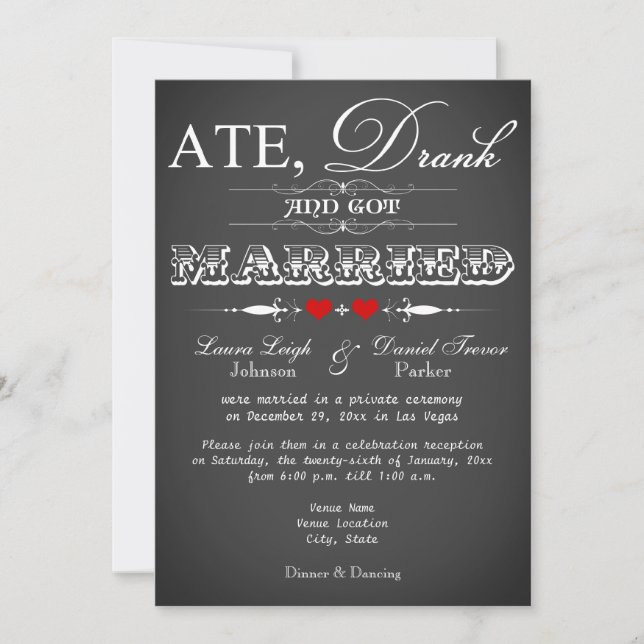 Faire-part de réception de mariage uniquement, sty (Devant)