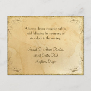 Faire-part de réception de mariage vintage aux tac