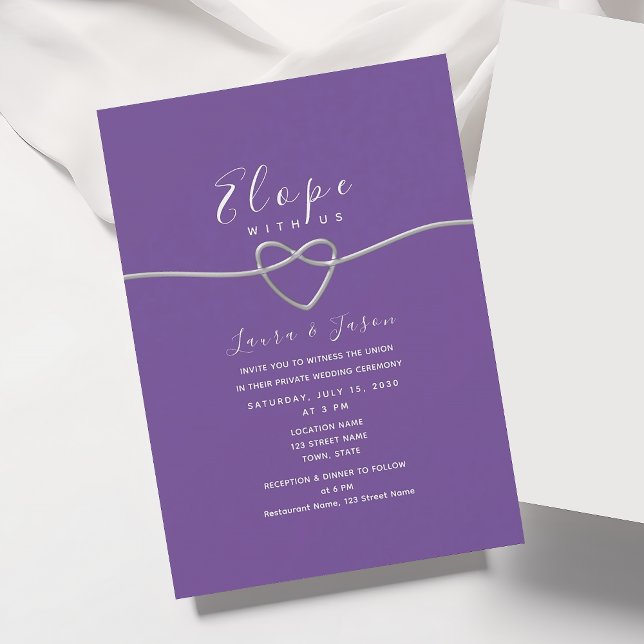 Faire-part de réception de mariage violet (Créateur téléchargé)