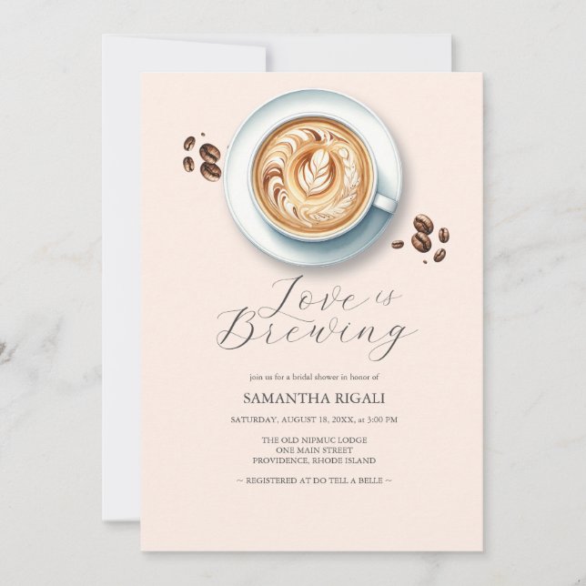 Faire-Part de Réception de Mariée "L'amour est dan (Devant)