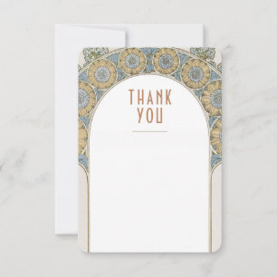 Faire-part de remerciement de mariage Art Nouveau 