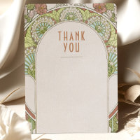 Faire-part de remerciement de mariage Art Nouveau