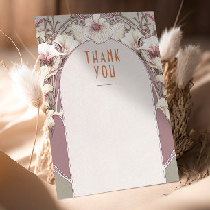 Faire-part de remerciement de mariage Art Nouveau 