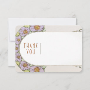 Faire-part de remerciement de mariage Art Nouveau 