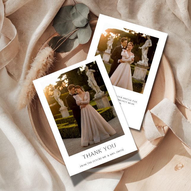 Faire-part de Remerciement de Mariage Bohème 2 Pho (Créateur téléchargé)