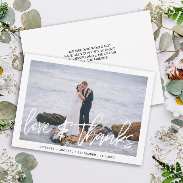 Faire-Part de Remerciement de Mariage Photo Modern (Créateur téléchargé)