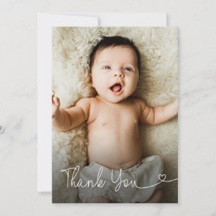 Faire-part de remerciement pour photo de bébé avec
