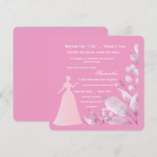 Faire-part de Remise de Cadeaux de Mariée Rose Rom