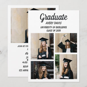 Faire-part de remise de diplôme 2026 Invitation Fi
