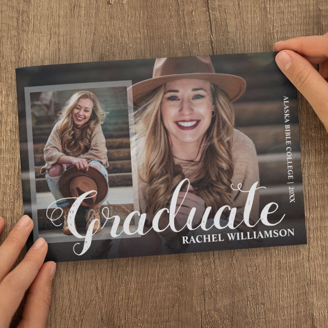Faire-part de remise de diplôme avec collage de ph (Créateur téléchargé)