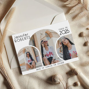 Faire-part de remise de diplôme avec collage de ph