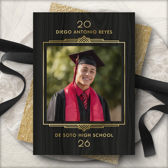 Faire-part de remise de diplôme avec photo de garç (Créateur téléchargé)