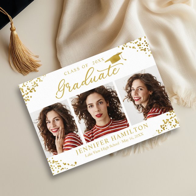 Faire-part de remise de diplôme avec photo et conf (Créateur téléchargé)