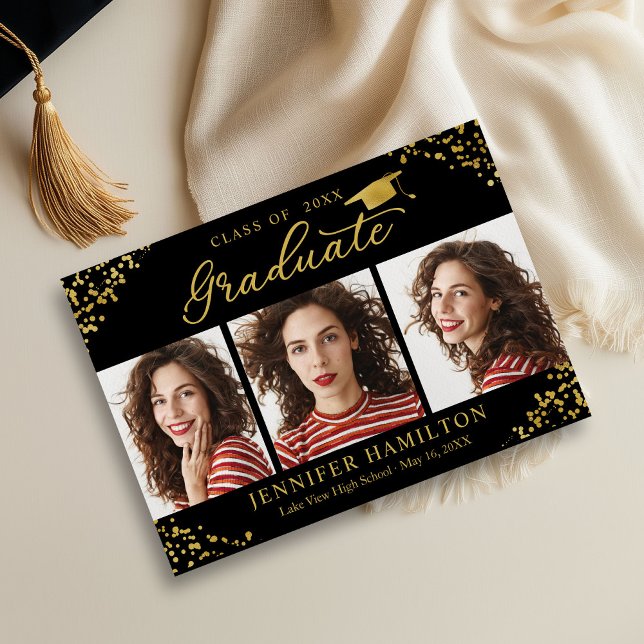 Faire-part de remise de diplôme avec photo et conf (Créateur téléchargé)