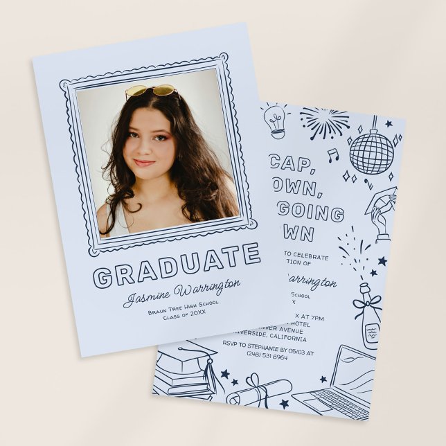 Faire-part de remise de diplôme avec photo et dood (Créateur téléchargé)