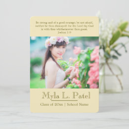 Faire-part de remise de diplôme avec photo et écri