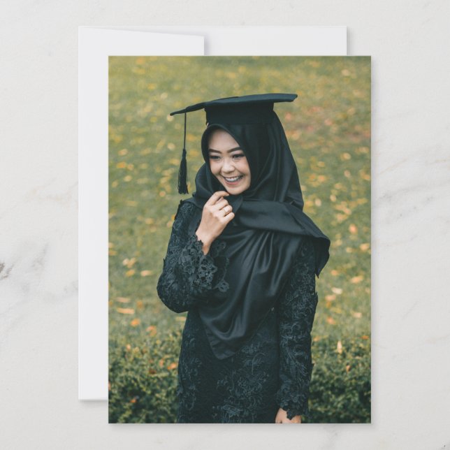 Faire-part de remise de diplôme avec photo personn (Devant)