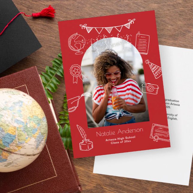 Faire-part de remise de diplôme avec photo sous ar (Créateur téléchargé)