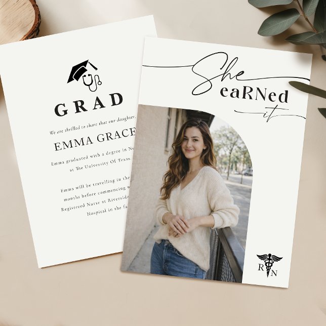Faire-part de remise de diplôme de soins infirmier (Créateur téléchargé)