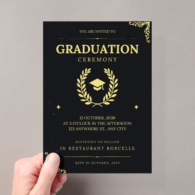 faire-part de remise de diplôme élégants (In situ (ordinateur de poche))