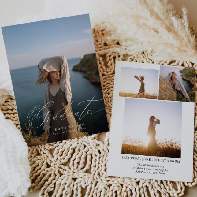 Faire-Part de Remise de Diplôme Minimaliste Modern (Créateur téléchargé)