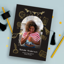 Faire-Part de Remise de Diplôme Photo à Arc Dessin