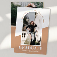 Faire-part de remise de diplômes à dégradé neutre 