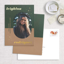 Faire-part de remise de diplômes avec photo arrond