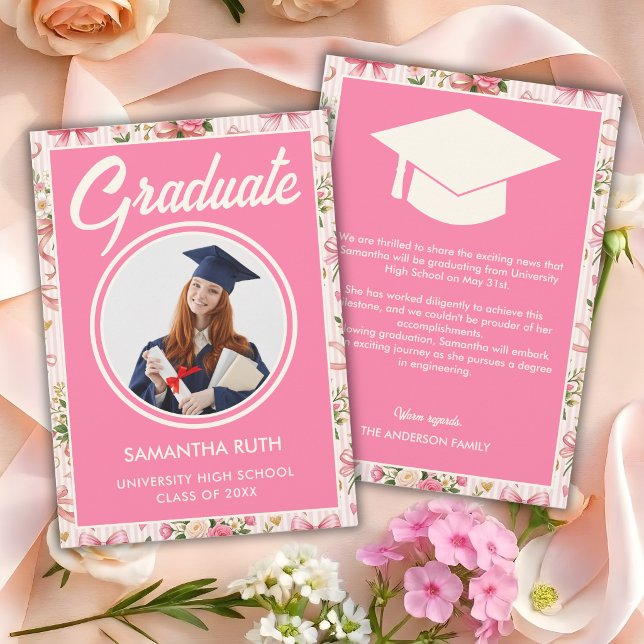 Faire-part de remise de diplômes Rubans et Nœuds r (Créateur téléchargé)