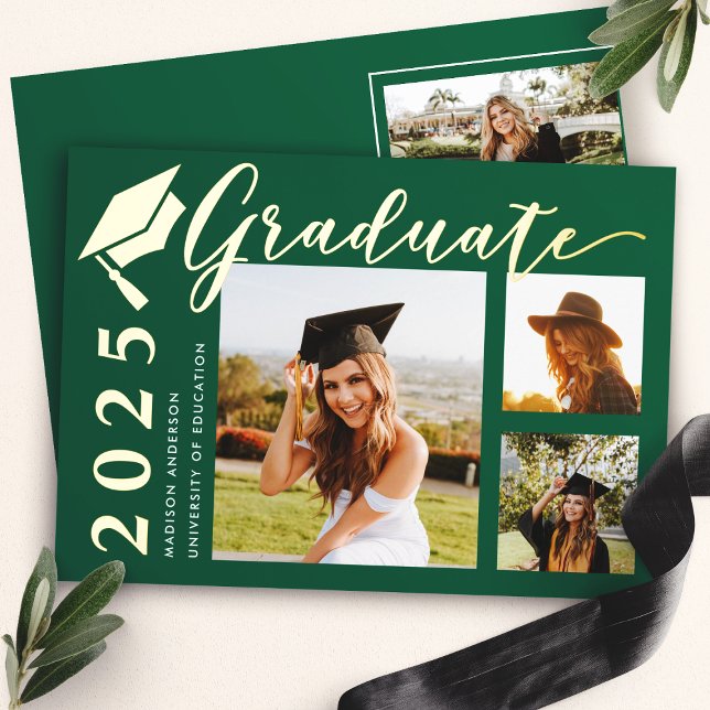 Faire-part de remise des diplômes avec photo de la (Créateur téléchargé)
