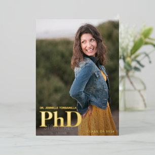 Faire-part de remise des diplômes de doctorat avec