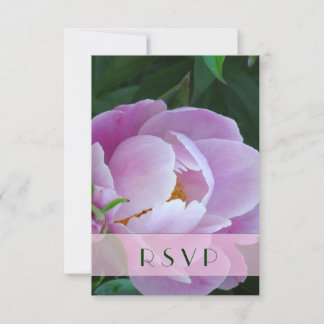 Faire-part de réponse pour pivoine japonaise
