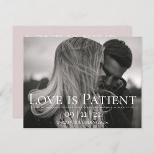 Faire-part de report Mariage photo personnalisé