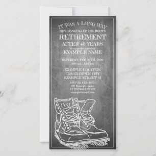 Faire-part de retraite avec de vieilles bottes V3.