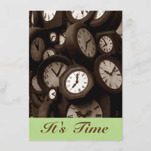 Faire-part De rétros horloges c'est des annonces de rappel du