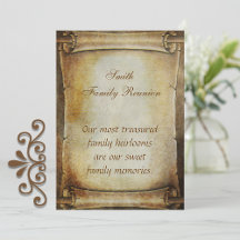 Faire-part de réunion de défilement antique