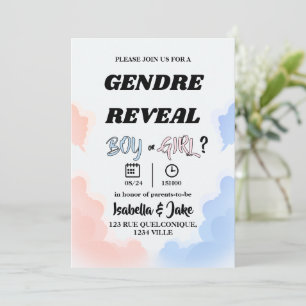 Faire-part de Révélation du Sexe Garçon ou Fille N