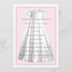 Faire-part de robe de baptême