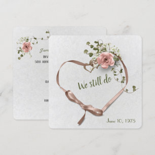 faire-part de rose et de lierre pour anniversaire 