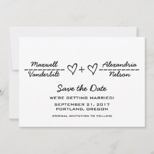 Faire-part de sauvegarde de date de l'équation de 