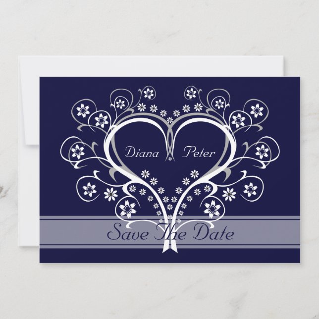 Faire-part de save the date Écoutez mon cœur (Devant)