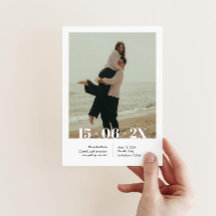Faire-part de Save The Date moderne avec photo