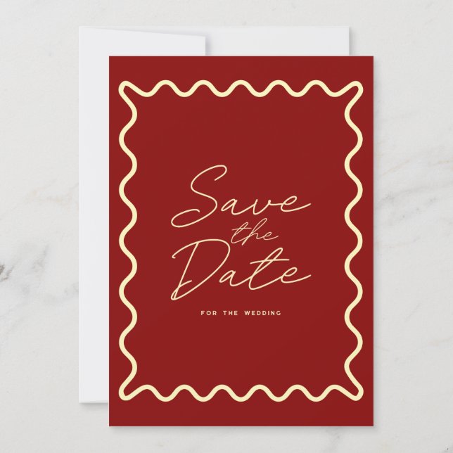 faire-part de save the date rétro fantaisiste dood (Dos)
