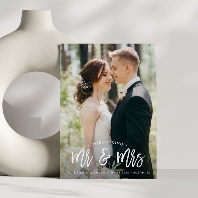 Faire-part de script de brosse manuscrit mariage (Créateur téléchargé)