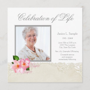 Faire-part de service de commémoration de photos p